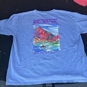 Canon Blue T-Shirt with Vibrant Canyon Graphic